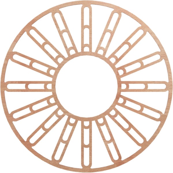 Ekena Millwork Hale Wood Fretwork Pierced Ceiling Medallion, Cherry, 38"OD x 13 3/4"ID x 1/4"T CMWP38X38X0250HHCH - main